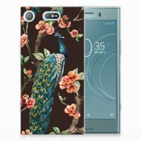 Sony Xperia XZ1 Compact | TPU Hoesje | Pauw met Bloemen