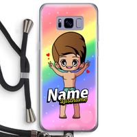 Chibi Maker man: Samsung Galaxy S8 Transparant Hoesje met koord