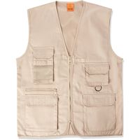 Outdoor/werk bodywarmer beige voor heren