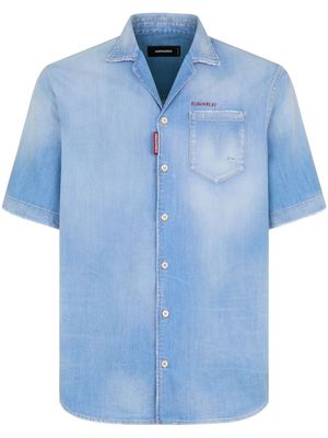 DSQUARED2 chemise en jean à effet délavé - Bleu