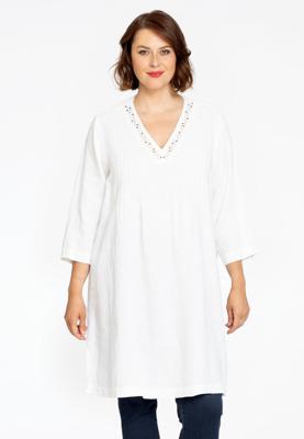 Yoek Tuniek plooien | Wit | Maat 38/40