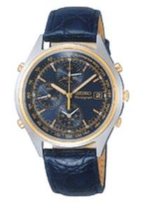 Horlogeband Seiko 7T32- 7C60.SDWB36P1.SCWS77J1.SCWY33H1 Leder Blauw 19mm
