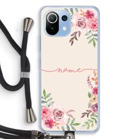 Rozen: Xiaomi Mi 11 Lite Transparant Hoesje met koord