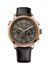 Horlogeband Tommy Hilfiger TH.145.1.34.1051 Leder Zwart