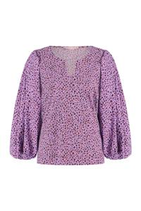 Studio Anneloes Frederiqa Little Cheeta Blouse 08898 Blouse 5790 Cool Lilac/black