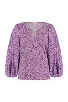 Studio Anneloes Frederiqa Little Cheeta Blouse 08898 Blouse 5790 Cool Lilac/black