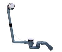 Kirchhoff ECO-SAVE kunststof badafvoer en overloopgarnituur, grijs, 1 1/2", met excentriek - 98845019 Kirchhoff ECO-SAVE kunststof badafvoer en overloopgarnituur, grijs, 1 1/2", met excentriek - 98845019