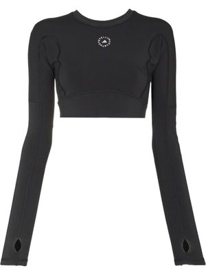 adidas by Stella McCartney haut crop TrueStrength à découpes - Noir