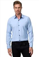 ItalianStyle - Herenoverhemd - Cloud - Katoen - Slimfitmodel - Lichtblauw