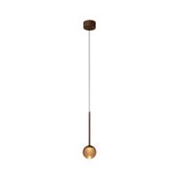 Lucide CALINA - Hanglamp - Ø 9,9 cm - LED Dimb. - CCT - 1x7W 2200K/3300K - Met vervangbare LED-module - Koffie | Premium