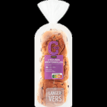 Jumbo Rozijnen Krentenbollen 6 Stuks