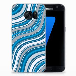 Samsung Galaxy S7 TPU bumper Waves Blue