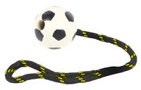 Happy pet Tough toys werptouw met voetbal rubber