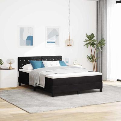 Boxspringbed met Matras met matras Zwart 140 x 200 cm Stof