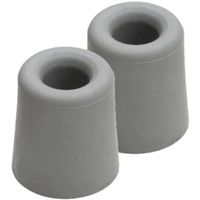 4x stuks deurstopper / deurbuffer rubber grijs 3,3 x 3 cm