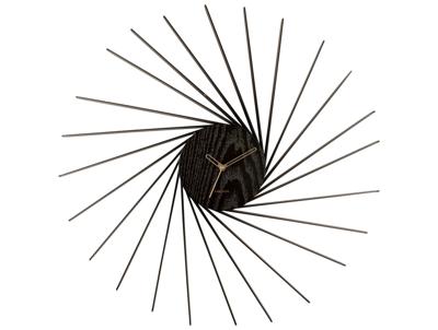 Wandklok Helix - Zwart Ø68