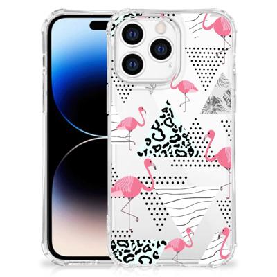 Apple iPhone 14 Pro Max Case Anti-shock Flamingo Triangle Apple iPhone 14 Pro Max Case Anti-shock Flamingo Triangle
