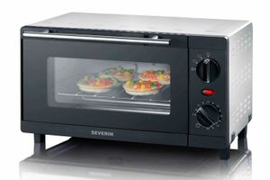 Severin mini-oven 9 Liter zwart 800w