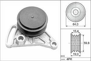 Spanrol, Poly V-riem INA, Diameter (mm)59,8mm, u.a. für VW, Audi, Skoda