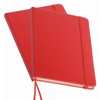 Pakket van 2x stuks schoolschriften/notitieboeken A5 harde kaft gelinieerd rood