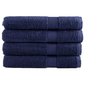 VidaXL Saunadoeken solund 4 st 600 g/m² 80x200 cm marineblauw