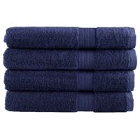 VidaXL Saunadoeken solund 4 st 600 g/m² 80x200 cm marineblauw