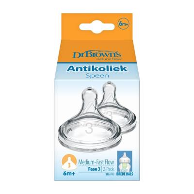 Options+ speen fase 4 brede halsfles 2 Stuks Options+ speen fase 4 brede halsfles 2 Stuks