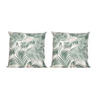 6x anna's collection bank-sier kussens - palm bladeren - 45 x 45 cm - urban jungle - binnen/buiten