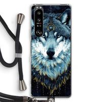 Darkness Wolf: Sony Xperia 1 III Transparant Hoesje met koord