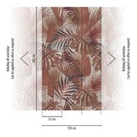 Livingwalls Metropolitan Stories. Travel Stories - Rood Bruin - Planten Behang - 391802