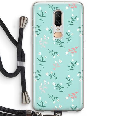 Small white flowers: OnePlus 6 Transparant Hoesje met koord