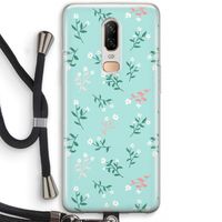 Small white flowers: OnePlus 6 Transparant Hoesje met koord