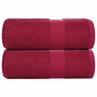 VidaXL Gastendoekjes 2 st 30x50 cm 360 g/m² 100% katoen bordeauxrood