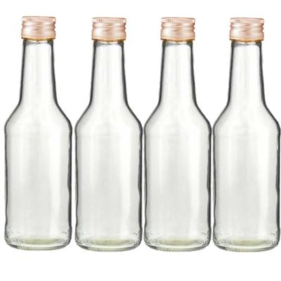 Fles - 30x stuks - met schroefdop - transparant - 200 ml - glas