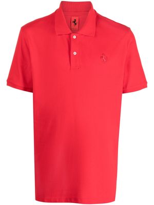 Ferrari polo à logo brodé - Rouge