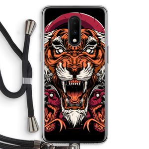 Tiger and Rattlesnakes: OnePlus 7 Transparant Hoesje met koord