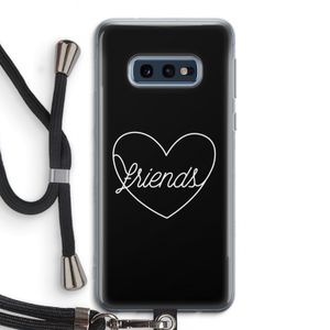 Friends heart black: Samsung Galaxy S10e Transparant Hoesje met koord