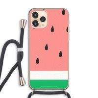 Watermeloen: iPhone 11 Pro Max Transparant Hoesje met koord Watermeloen: iPhone 11 Pro Max Transparant Hoesje met koord