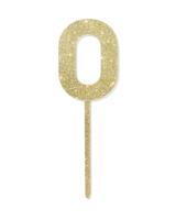 HEMA Taartdecoratie herbruikbaar cijfer 0 (goud)