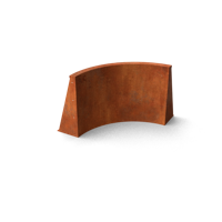 Fronta Keerwanden cortenstaal binnenbocht L50 x B50 x H20 cm - Geroba