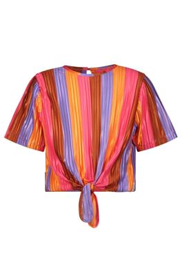B.Nosy zomer top meisjes - multi streep - knoop - Bonny