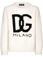 Dolce & Gabbana pull en cachemire à logo - Blanc