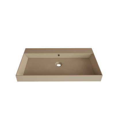 Wastafel Gliss Design Lako 80 cm Zonder Kraangat Mat Cappuccino Gliss Design