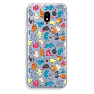 Kleurrijke katten: Samsung Galaxy J3 (2017) Transparant Hoesje