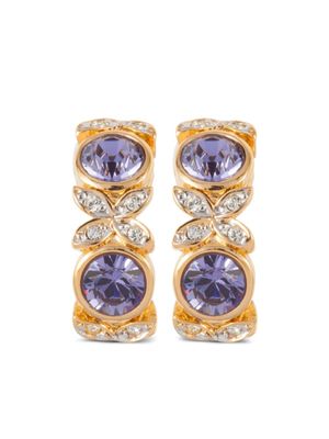 Susan Caplan Vintage boucles d'oreilles serties de cristaux Swarovski (années 1980)