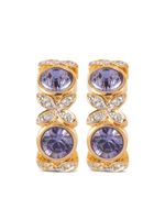 Susan Caplan Vintage boucles d'oreilles serties de cristaux Swarovski (années 1980)