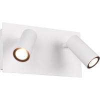 LED Buiten Wandlamp 2-Lichts - Warm Wit 3000K - Mat Wit Aluminium
