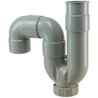 Riko PVC Sifon 50mm - Grijs - Duurzaam en Onderhoudsvriendelijk