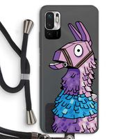 Lama: Xiaomi Redmi Note 10 5G Transparant Hoesje met koord