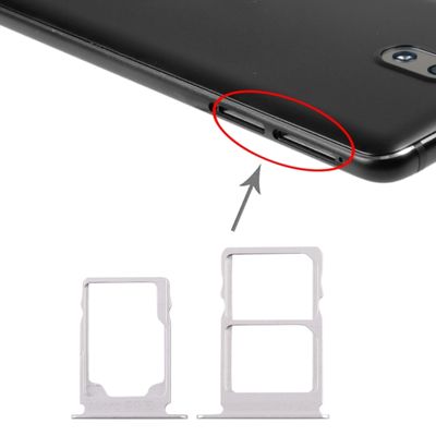 SIM-kaartlade + SIM-kaartlade + Micro SD-kaartlade voor Nokia 3.1 TA-1049 TA-1057 TA-1063 TA-1070 (Wit)